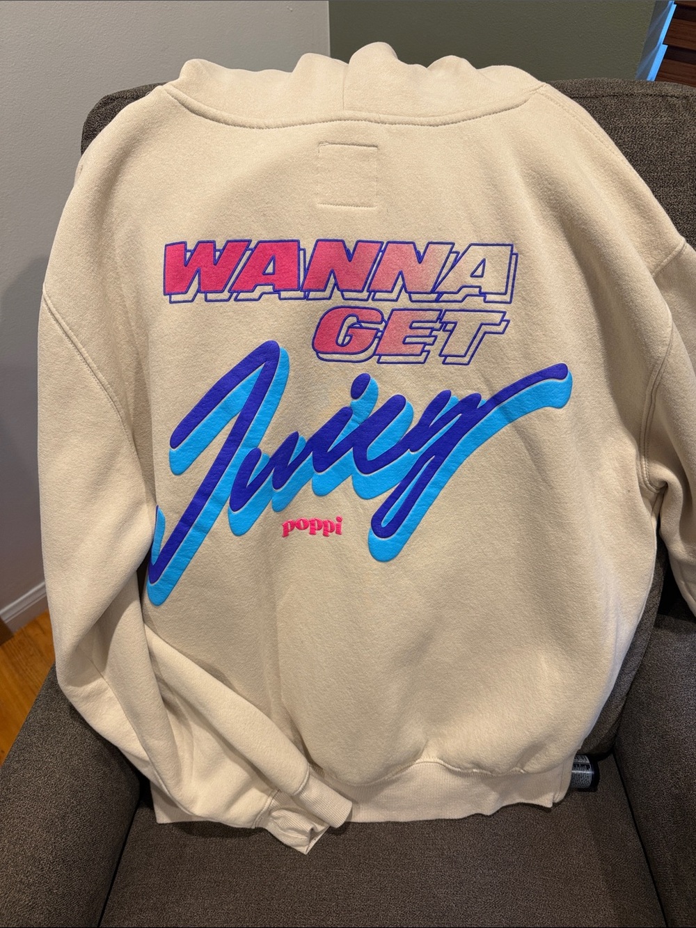 Poppi Graphic Crewneck Pullover with Hood